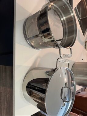 All-Clad Stainless Steel Stock Pot with Fine Mesh Strainer